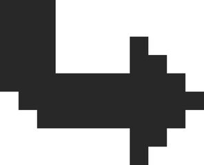 Pixel arrow  Pixel art different directions 8 bit gaming console style sign. Interface icon