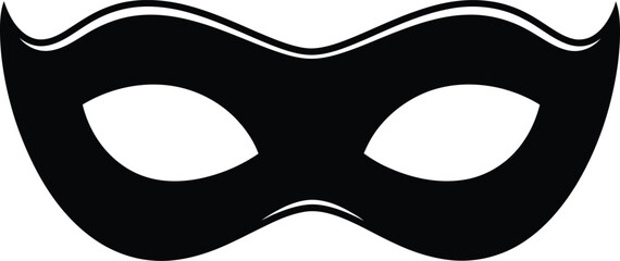 Black masquerade mask vector graphic design element isolated object eps silhouette
