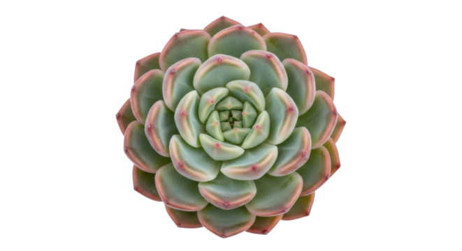 Isolated rosette succulent plant with tightly packed petals and delicate coloration, beauty - Powered by Adobe