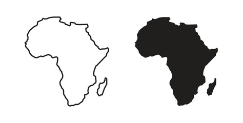 Earth africa icon in doodle and stroke style. © jota