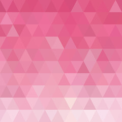Pink triangular background in polygonal style. Vector template for presentations, advertisements, brochures, banners and more. eps 10