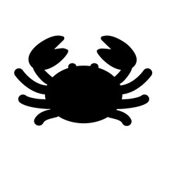 モノクロのカニのシンプルでイラスト　かわいい　夏　アレルゲン　アイコン