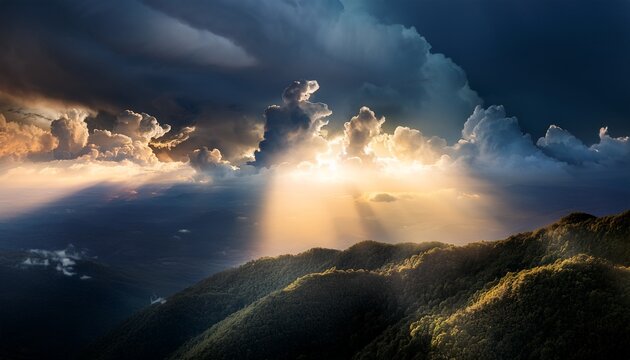 dramatic ethereal cloudscape light - Powered by Adobe