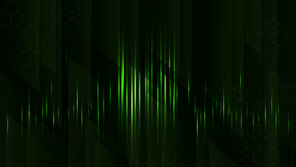 abstract green neon geometric techno futuristic background.