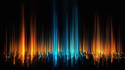 Matrix-style neon waterfall with vertical lines and particles, offering a vibrant background for music videos, DJ sets, and VJ applications.