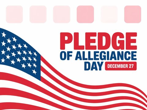 Celebrating pledge of allegiance day with the american flag and its stars and stripes
