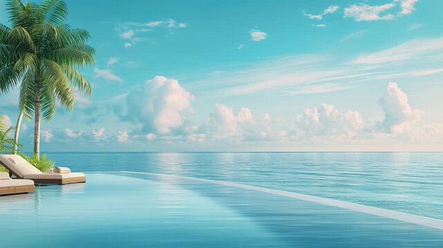 Luxury infinity pool overlooking a tropical ocean