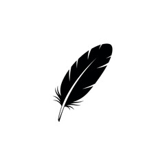 Fototapeta premium Simple Feather Icon Silhouette