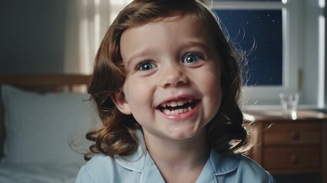 Girl Showing Her Mouth With Missing Baby Tooth Excited About Tooth Fairy