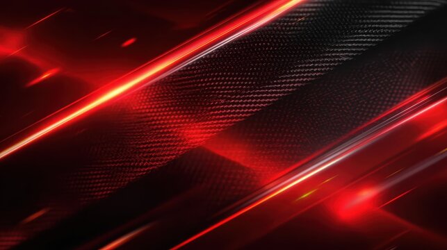 Energetic abstract background with red streaks and carbon fiber texture, perfect for technology, sports, and action-oriented projects.