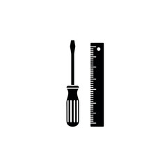 Screwdriver Icon Silhouette Vector