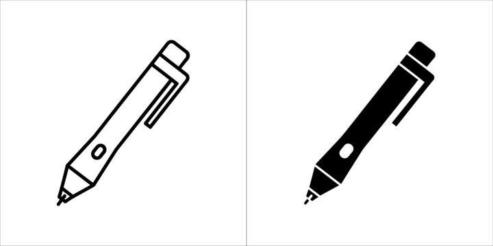 Outline and filled pen