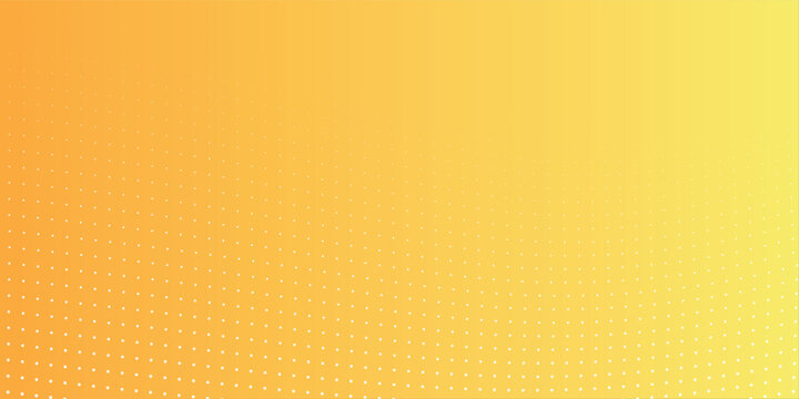 Yellow orange halftone pattern. Retro comic gradient background. Square pixilated dot cartoon texture. Pop art faded gradient pattern