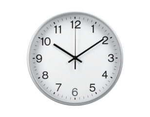 Modern Round Wall Clock for Minimalist Home and Office Decor PNG