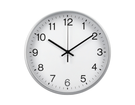 Modern Round Wall Clock for Minimalist Home and Office Decor PNG