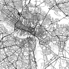 Obraz premium Richmond City Map navigating the urban grid demands a structured approach evident in this clean detailed where each line is deliberately placed begin of sentence, emphasizing refined linework.