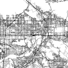 Obraz premium Riverside and San Bernardino Inland Empire City Map navigate the s blueprint with this minimalist where structure and clarity take precedence, emphasizing refined linework, with balanced composition.