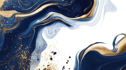 Generative AI marble background with gold and blue, designed for wallpapers, social media, and creative applications.