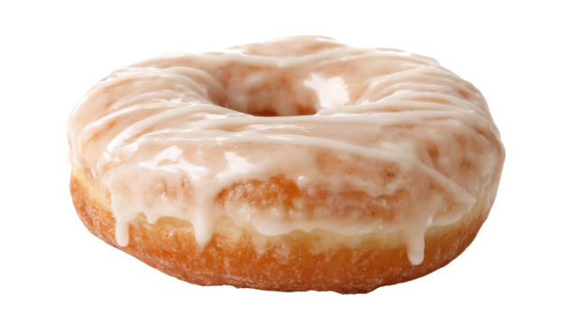 Delectable Donut: A close-up shot of a single glazed donut, highlighting its sweet texture. capturing the essence of simple indulgence