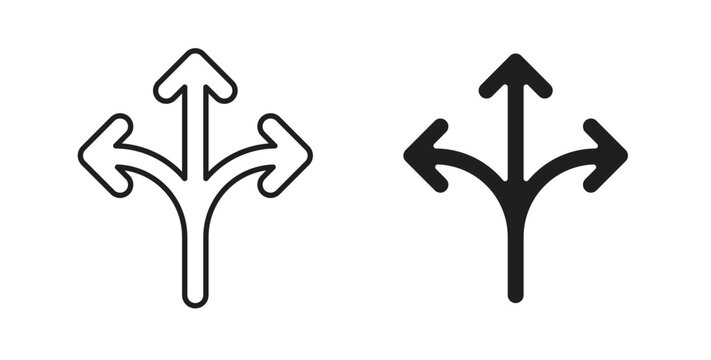 Flexibility icons set. Simple line vector illustration