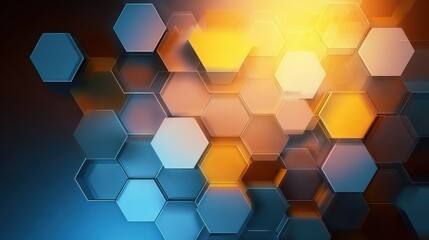 Hexagon abstract wallpaper with digital art elements, great for backgrounds, overlays, and modern content.