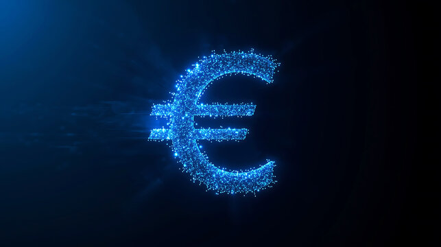 Digital Euro Symbol Illuminating the Future of Finance and Global Currency Market