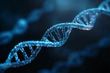 dna helix on black background