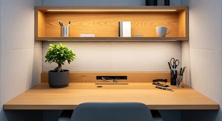 Elevate your workspace with this stunning modern desk setup, perfect for a professional and organized home office, inspiring focus and productivity