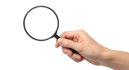 Hand Holding A Magnifying Glass lens