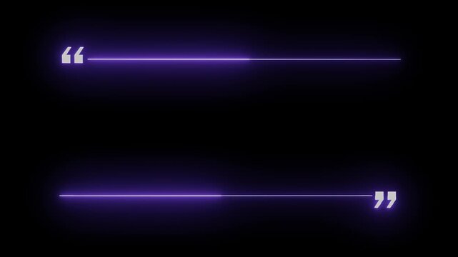 glowing neon commas mirrored with a bright horizontal line.