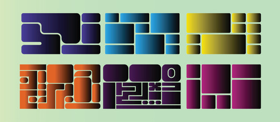 Colorful Abstract Blocks and Shapes Graphic Design Element Background