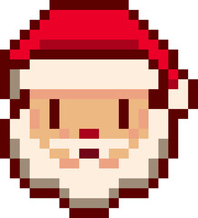 Pixel Art Christmas Santa icon