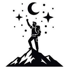 A great title name for this image is Night Peak. ⛰️