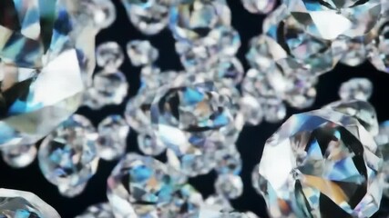 Abstract shimmering diamonds on dark background luxury concept visuals