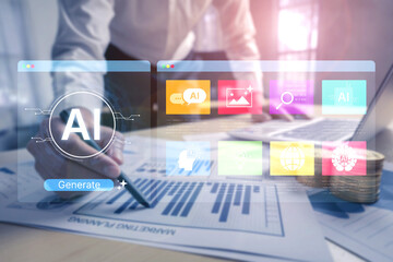 A user interface for a generative AI platform. This technology uses machine learning to create new digital content, automate tasks, and provide intelligent solutions. Fermion