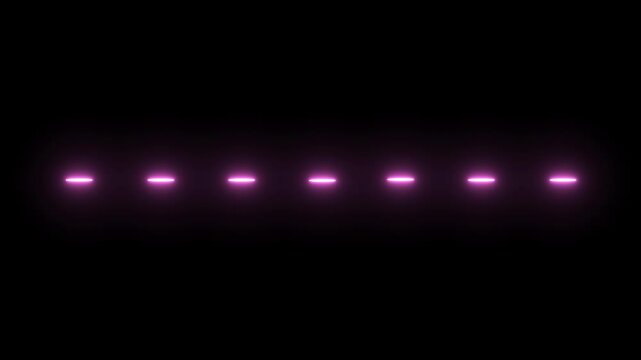 two color bright light dashes flickering along the center line.