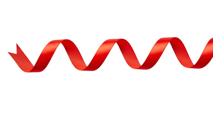Red Ribbon Swirling in a Spiral decoration