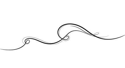 Elegant scroll design element for weddings and invitations, a touch of classic style for your creative projects, invitations or branding design work
