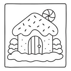 cute candle with holly bold & easy cute christmas coloring page, Whimsical Gingerbread House Coloring Pages for Kids & Adults, Christmas Coloring Pages, bold & easy cozy winter coloring book pages,