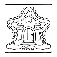 cute candle with holly bold & easy cute christmas coloring page, Whimsical Gingerbread House Coloring Pages for Kids & Adults, Christmas Coloring Pages, bold & easy cozy winter coloring book pages,