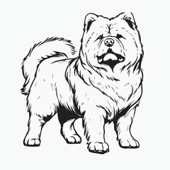 vector illustration of cartoon dog