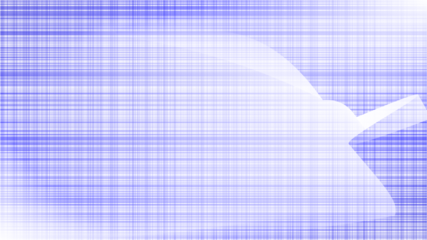 Abstract digital art featuring a white bird silhouette against a blue and white grid pattern.