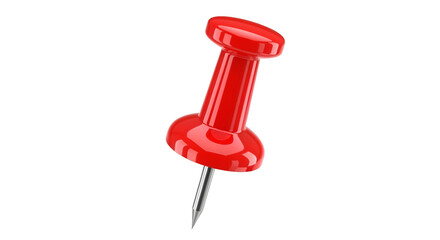 Red Pushpin Isolated on Black Background metal sharp