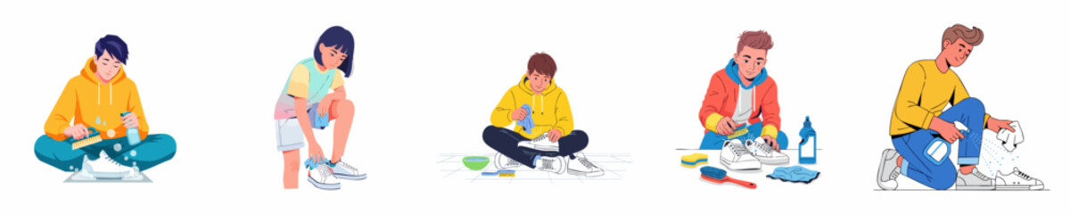 Casual Illustration of People Doing Craft and DIY Projects Activities