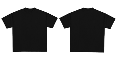 Mockup t-shirt oversize black