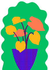 vector illustration of a tropical plant