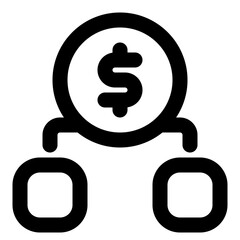 financial outline icon set