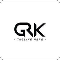 Vector illustration letter GRK logo design for business or finance