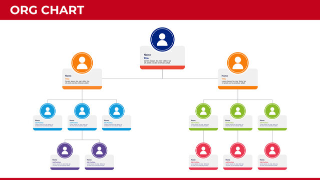 Business organization chart vector for presentations, Organization chart