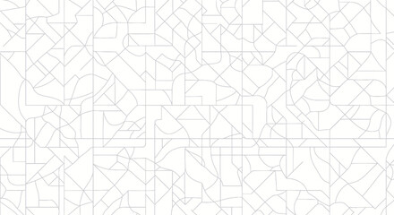 Intricate Abstract Geometric Network of Intersecting Lines and Grids.